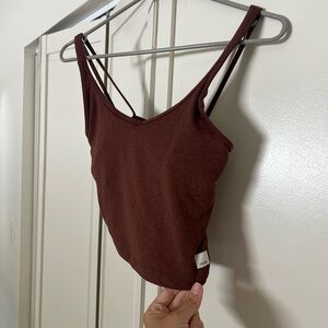 Vuori tank top crop brown
